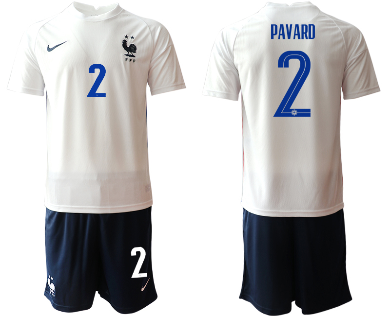 Men 2021 France away #2 soccer jerseys